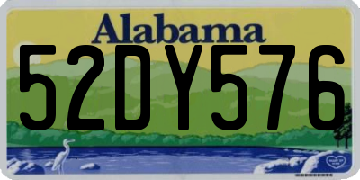 AL license plate 52DY576