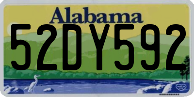AL license plate 52DY592