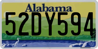 AL license plate 52DY594
