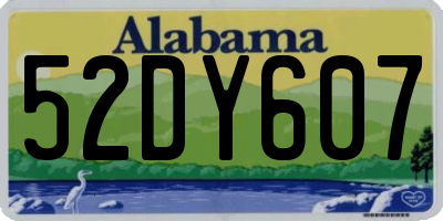 AL license plate 52DY607