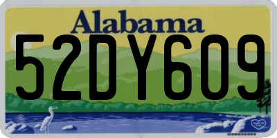 AL license plate 52DY609