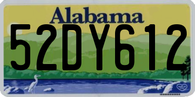 AL license plate 52DY612