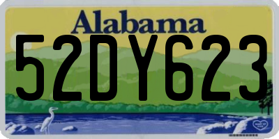 AL license plate 52DY623