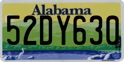 AL license plate 52DY630