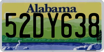 AL license plate 52DY638
