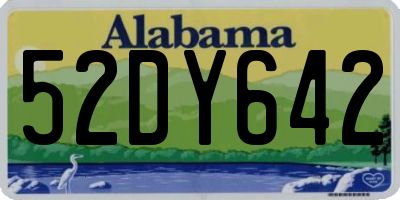 AL license plate 52DY642