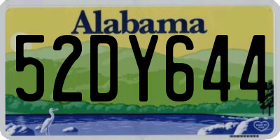 AL license plate 52DY644
