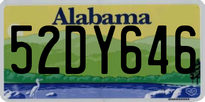 AL license plate 52DY646
