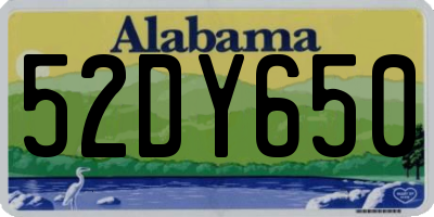AL license plate 52DY650