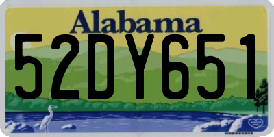AL license plate 52DY651