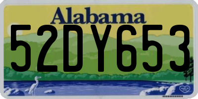 AL license plate 52DY653