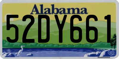 AL license plate 52DY661