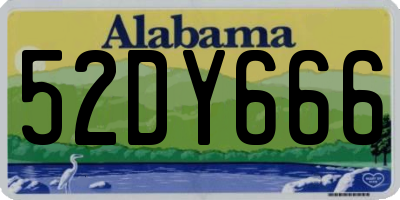 AL license plate 52DY666