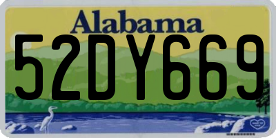 AL license plate 52DY669