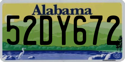 AL license plate 52DY672