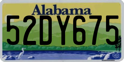 AL license plate 52DY675