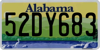 AL license plate 52DY683