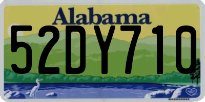 AL license plate 52DY710