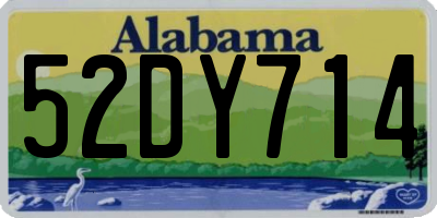 AL license plate 52DY714