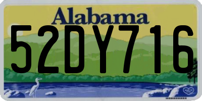 AL license plate 52DY716