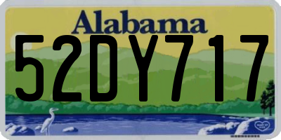 AL license plate 52DY717