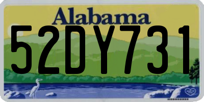 AL license plate 52DY731