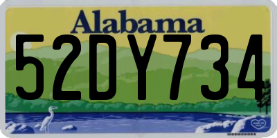AL license plate 52DY734