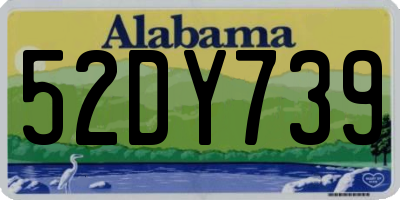 AL license plate 52DY739