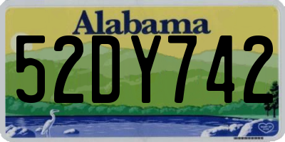 AL license plate 52DY742