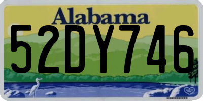 AL license plate 52DY746