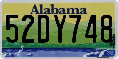 AL license plate 52DY748
