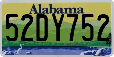 AL license plate 52DY752