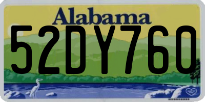 AL license plate 52DY760