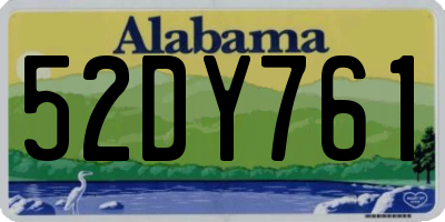 AL license plate 52DY761