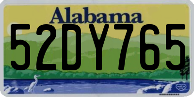 AL license plate 52DY765