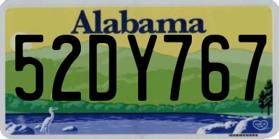 AL license plate 52DY767