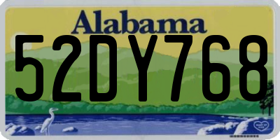 AL license plate 52DY768