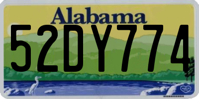AL license plate 52DY774