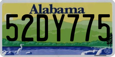 AL license plate 52DY775