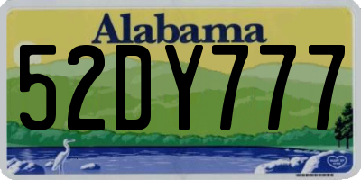 AL license plate 52DY777
