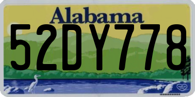 AL license plate 52DY778