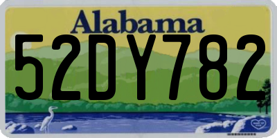 AL license plate 52DY782