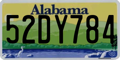 AL license plate 52DY784