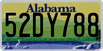 AL license plate 52DY788