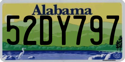 AL license plate 52DY797