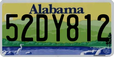 AL license plate 52DY812