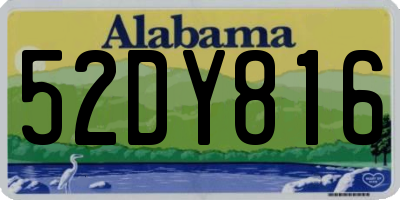AL license plate 52DY816
