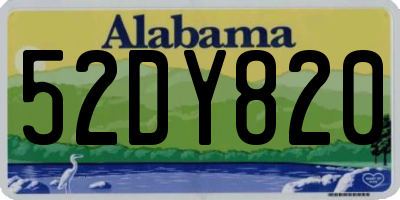 AL license plate 52DY820