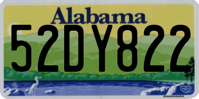 AL license plate 52DY822