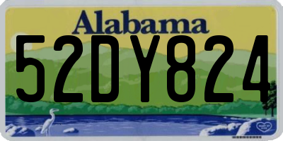 AL license plate 52DY824